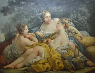 Nymphen spielen die Flöte